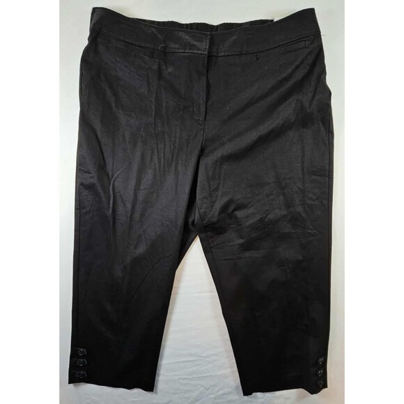 Sag Harbor Stretch Cropped Pants Black 18W NWT - Picture 1 of 10